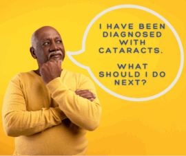 Older man with the blog title next to him